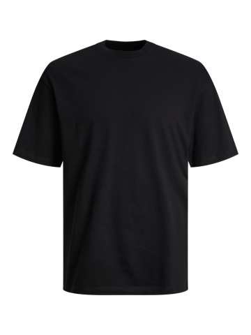 Jack & Jones Plus Tricou simplu barbati big sizes, Bradley, decolteu la baza gatului, Negru - Img 8