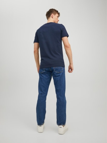 Jack & Jones Tricou barbati cu imprimeu text Jack & Jones Premium, Bleumarin inchis - Img 7