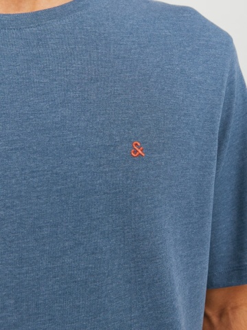Jack & Jones Tricou barbati JJEPAULOS TEE SS, Standard Fit, Albastru inchis - Img 4