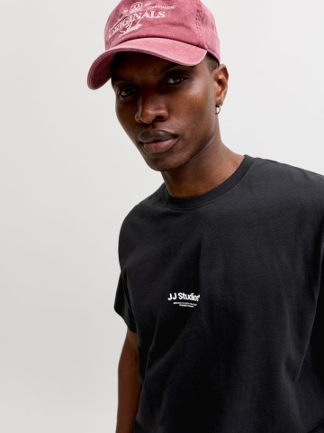 Jack & Jones Tricou barbati, JJESOHO TEE SS, la baza gatului, Relaxed Fit, Negru - Img 3