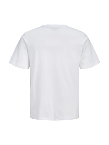 Jack & Jones Tricou barbati la baza gatului, din bumbac, Regular Fit, JJFUNNY FRUIT, Alb - Img 2