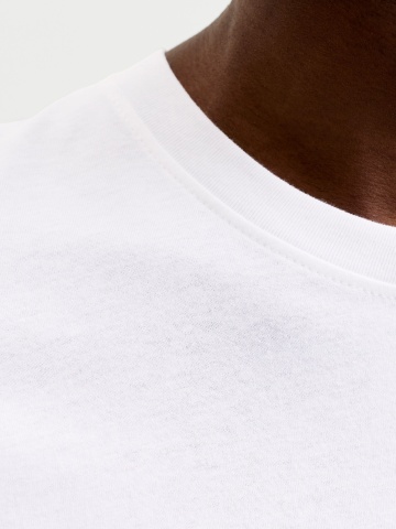 Jack & Jones Tricou barbati la baza gatului, din bumbac, Regular Fit, JJAERO, Alb - Img 3