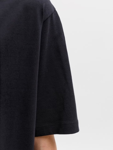 Jack & Jones Tricou cu decolteu la baza gatului, baieti, imprimeu cu logo, Regular fit, Negru - Img 5