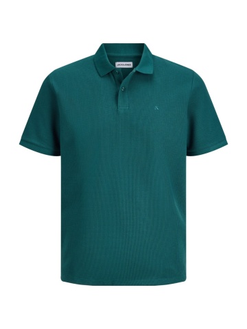 Jack & Jones Tricou polo barbati, din amestec de bumbac, Regular Fit, JJEAUSTIN, Verde inchis - Img 8