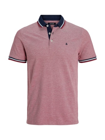 Jack & Jones Tricou polo barbati, Slim fit cu guler contrast, Roz - Img 8