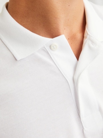 Jack & Jones Tricou polo Basic, Slim Fit, din bumbac, Alb - Img 4
