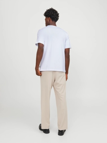 Jack & Jones, Tricou simplu, barbati cu decolteu la baza gatului, Alb - Img 2