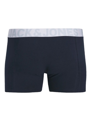 Jack & Jones Underwear barbati, Set 3 perechi de boxeri, banda cu logo, Bleumarin inchis - Img 2