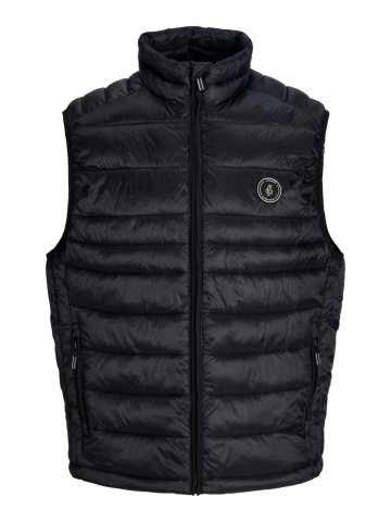 Jack & Jones Vesta barbati fara gluga cu guler inalt, Regular fit, JJEKINGSLEY, Negru - Img 6