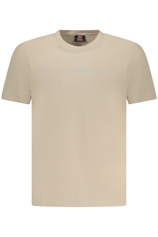 Norway Tricou barbati cu imprimeu cu text, Regular fit, Bej - Img 1