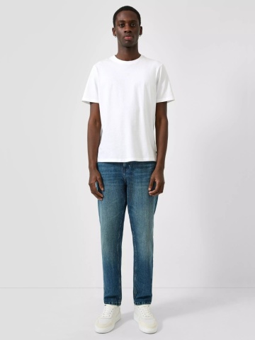 Q/S by s.Oliver Blugi barbati Devon, cu talie medie, Relaxed fit, Tapered Leg, Bleumarin inchis - Img 6