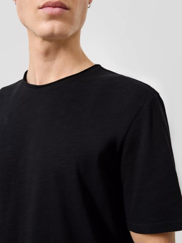 Q/S by s.Oliver Tricou barbati cu maneca scurta, din jerseu de bumbac, Regular fit, Negru - Img 3