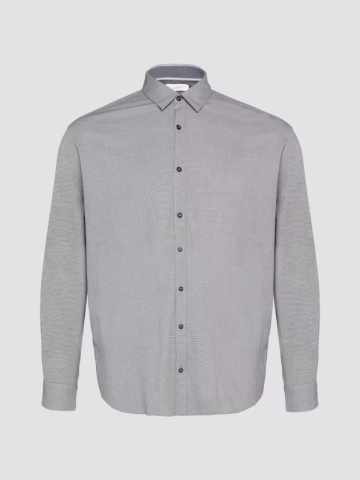 s.Oliver Big Sizes Camasa barbati big sizes, cu maneca lunga, Regular fit, Gri inchis - Img 6