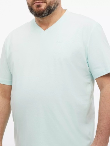 s.Oliver Big Sizes Tricou cu anchior, barbati big sizes, din bumbac, Regular fit, Turcoaz deschis - Img 3
