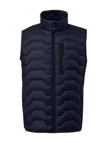 s.Oliver Big Sizes Vesta matlasata barbati big sizes, fara gluga, croiala Regular fit, Bleumarin inchis