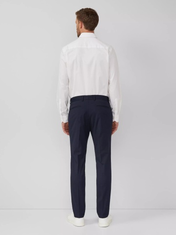 s.Oliver BLACK LABEL Pantaloni costum barbati cu croiala Slim fit, Bleumarin inchis - Img 5