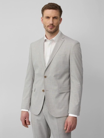 s.Oliver BLACK LABEL Sacou elegant barbati, croiala Slim fit, Gri deschis
