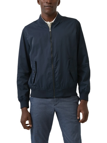 s.Oliver Jacheta Bomber, barbati, cu guler, Bleumarin inchis