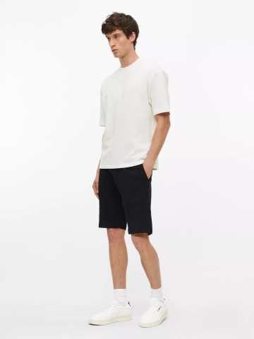 s.Oliver Pantaloni scurti barbati, din amestec de bumbac, cu talie medie, Relaxed fit, Detroit, Negru - Img 5