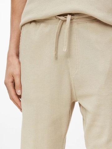 s.Oliver Pantaloni scurti barbati, din amestec de bumbac, cu talie medie, Relaxed fit, Detroit, Crem - Img 3