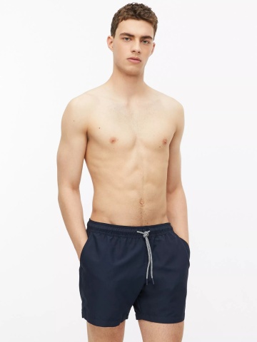 s.Oliver Pantaloni scurti barbati pentru inot cu croiala Regular fit, Bleumarin inchis