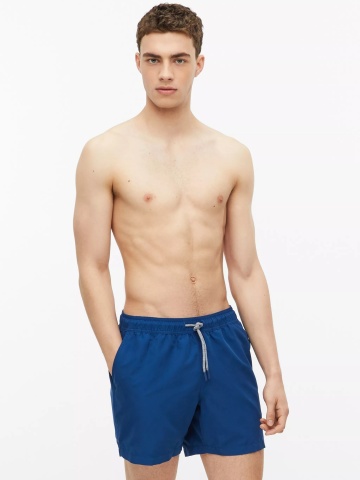 s.Oliver Pantaloni scurti barbati pentru inot cu croiala Regular fit, Albastru inchis