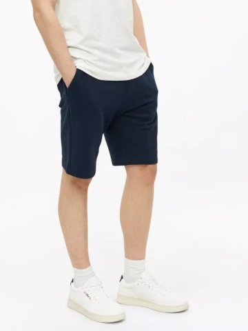 s.Oliver Pantaloni scurti sport, barbati, din bumbac, cu talie medie, Relaxed fit, Detroit, Bleumarin inchis - Img 3
