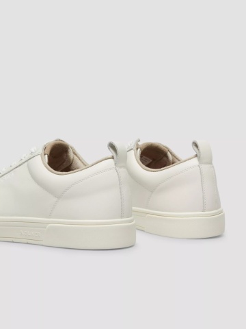 s.Oliver Sneakers barbati, casual din piele naturala, Alb - Img 4