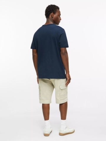 s.Oliver Tricou barbati din bumbac, cu imprimeu foto, Regular fit, Bleumarin inchis - Img 2