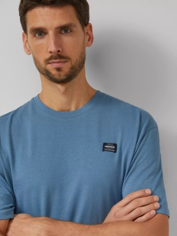 s.Oliver Tricou barbati, din jerseu gros de bumbac, Modern fit, Albastru - Img 3