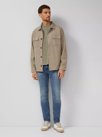 s.Oliver Tricou barbati, din jerseu gros de bumbac, Modern fit, Olive - Img 4