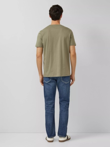 s.Oliver Tricou barbati la baza gatului, din bumbac, Regular fit, Olive - Img 5
