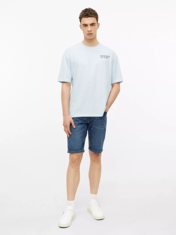 s.Oliver Tricou la baza gatului, barbati, cu imprimeu, Modern Fit, Albastru deschis - Img 4