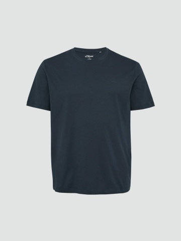 Tricou cu maneca scurta si decolteu la baza gatului, barbati big sizes, Bleumarin - Img 5