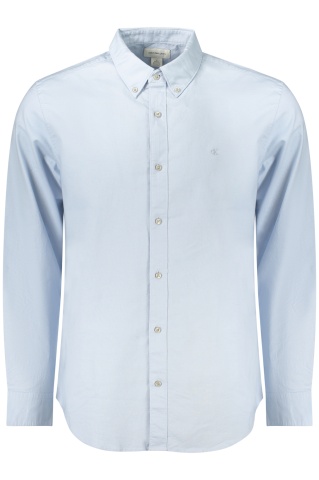Calvin Klein Jeans camasa barbati cu guler button-down, regular fit, albastru - Img 1