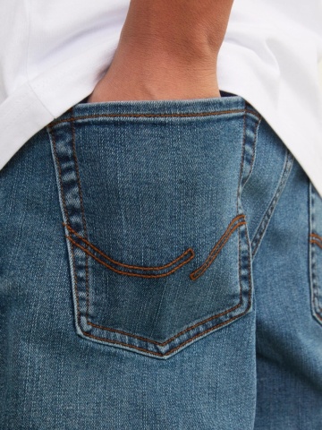 Jack & Jones Blugi baieti, CLARK, cu talie medie si croiala Regular fit, Albastru inchis - Img 4