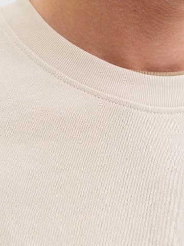Jack & Jones Bluza barbati, Relaxed fit, cu decolteu la baza gatului, Crem - Img 4