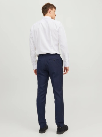 Jack & Jones Camasa barbati, din amestec de bumbac, Slim Fit, Alb - Img 7