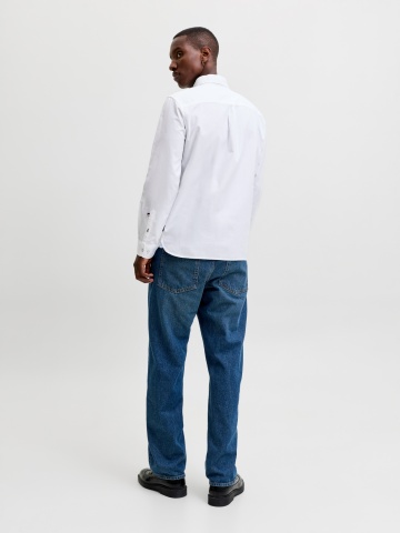 Jack & Jones Camasa barbati, din bumbac, Regular fit, JJOXFORD, Alb - Img 7