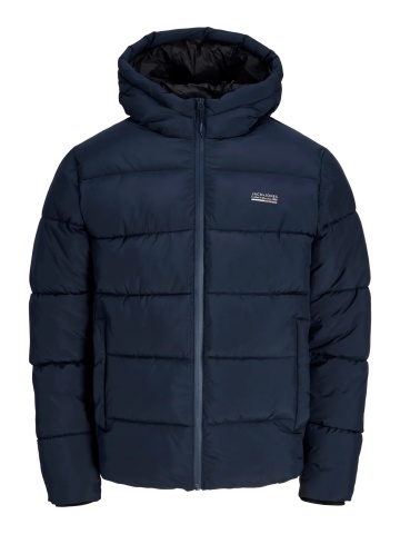 Jack & Jones Geaca barbati, PUFFER, cu gluga, Regular fit, JJEFREDDIE, Bleumarin inchis - Img 9