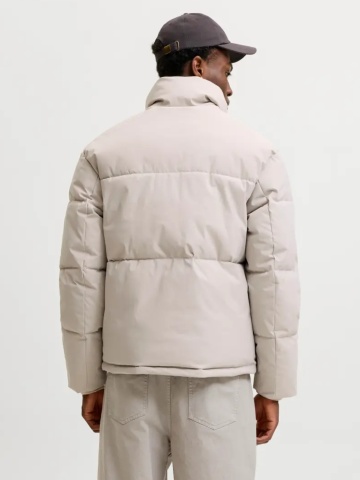 Jack & Jones Geaca barbati, PUFFER, cu guler inalt, JJESOHO, Bej deschis - Img 2