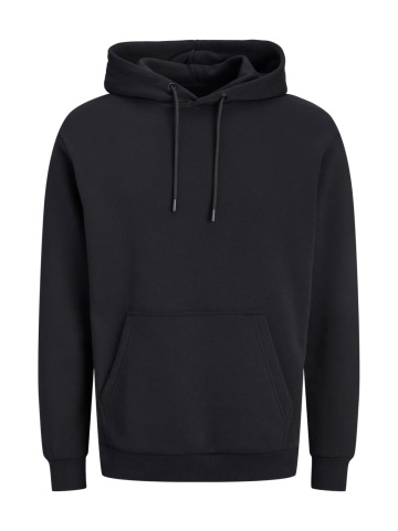 Jack & Jones Hanorac barbati, cu buzunar tip marsupiu, Relaxed Fit, JJEBRADLEY, Negru - Img 8