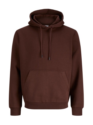 Jack & Jones Hanorac barbati, cu buzunar tip marsupiu, Relaxed Fit, JJEBRADLEY, Visiniu - Img 7