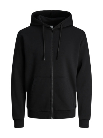 Jack & Jones Hanorac barbati, cu fermoar si gluga, Regular fit, JJEBRADLEY, Negru - Img 7