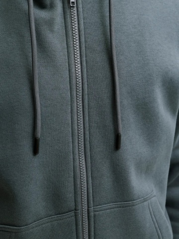 Jack & Jones Hanorac barbati, cu fermoar si gluga, Regular fit, JJEBRADLEY, Gri albastrui - Img 5