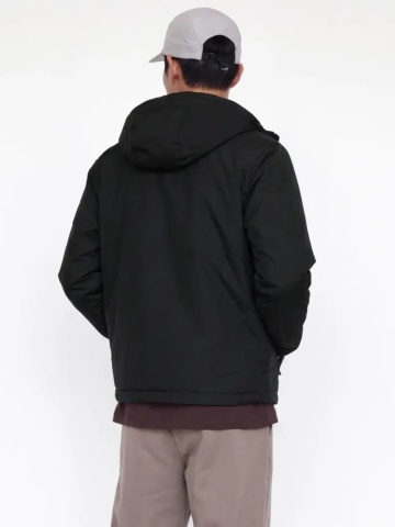 Jack & Jones Jacheta de tranzitie barbati, Regular fit, cu gluga fixa reglabila cu snur, JCOFUSION, Negru - Img 2