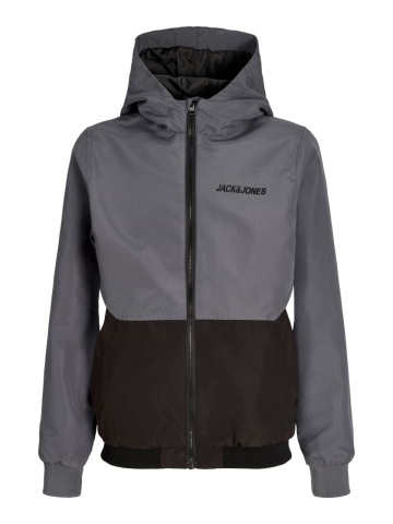 Jack & Jones Jacheta softshell, baieti, cu gluga, Regular fit, Gri inchis - Img 8