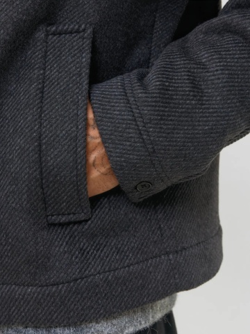 Jack & Jones Palton scurt barbati, JPRBLACOBBS, cu guler inalt si 2 buzunare oblice, Gri inchis - Img 5