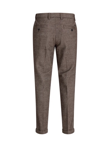 Jack & Jones Pantaloni chino, barbati, cu talie medie, Regular Fit, JPSTOLLIE, Maro inchis - Img 8