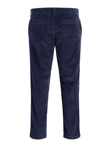 Jack & Jones Pantaloni chino raiati, barbati, cu talie medie, Regular Fit, JPSTOLLIE, Bleumarin inchis - Img 2